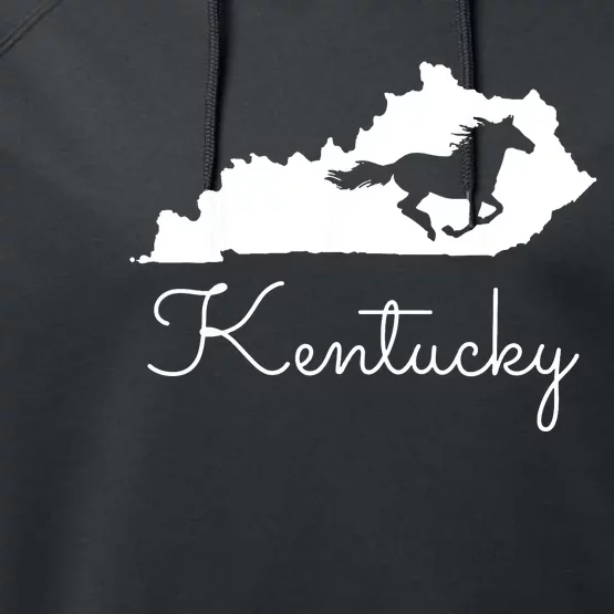 Kentucky Horse Map State Performance Fleece Hoodie