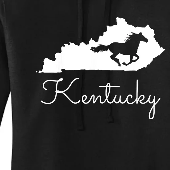 Kentucky Horse Map State Women's Pullover Hoodie