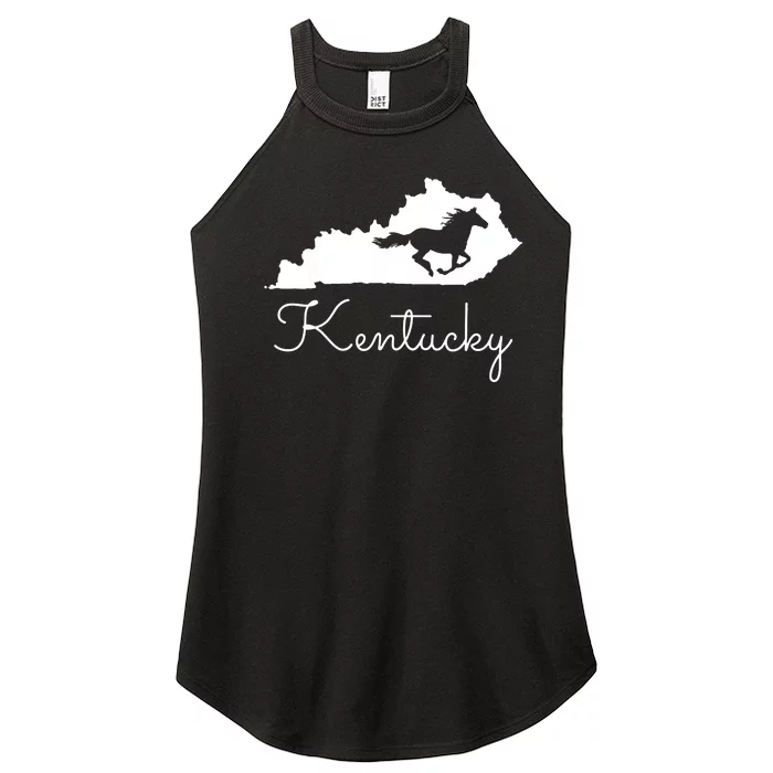 Kentucky Horse Map State Women’s Perfect Tri Rocker Tank