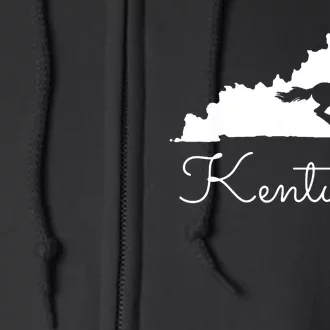 Kentucky Horse Map State Full Zip Hoodie