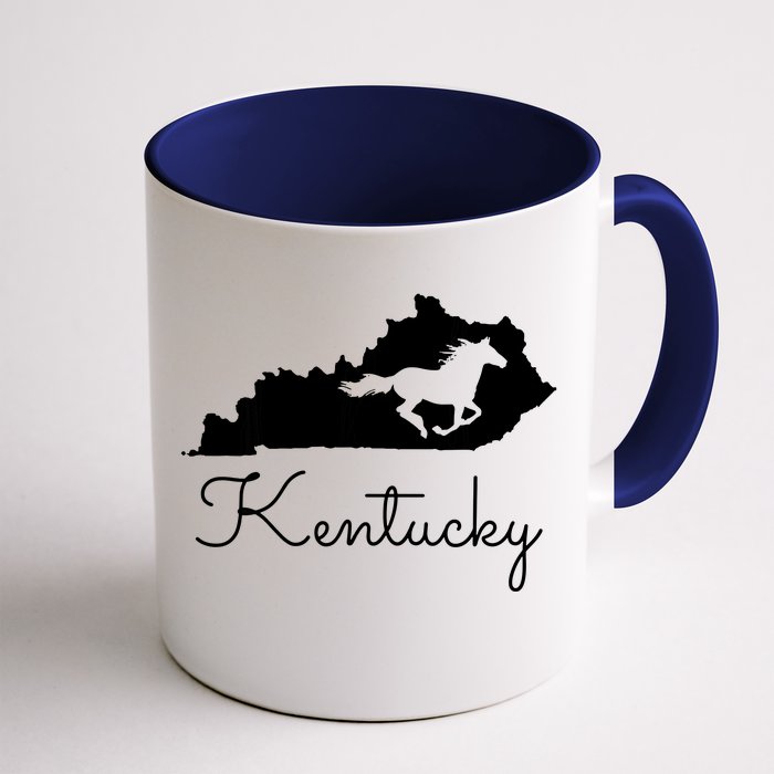 Kentucky Horse Map State Front & Back Coffee Mug