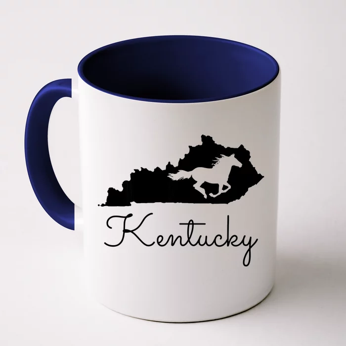 Kentucky Horse Map State Front & Back Coffee Mug