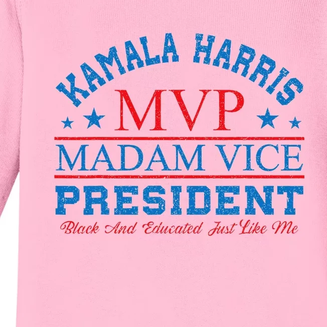 Kamala Harris Mvp Madam Vice President Baby Long Sleeve Bodysuit