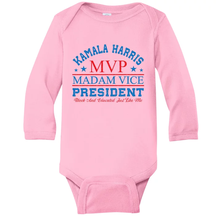 Kamala Harris Mvp Madam Vice President Baby Long Sleeve Bodysuit