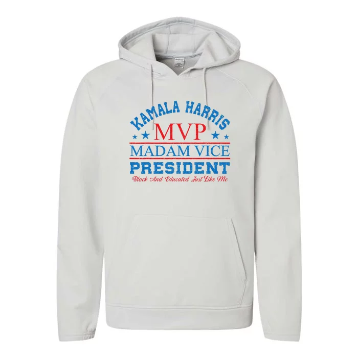 Kamala Harris Mvp Madam Vice President Performance Fleece Hoodie