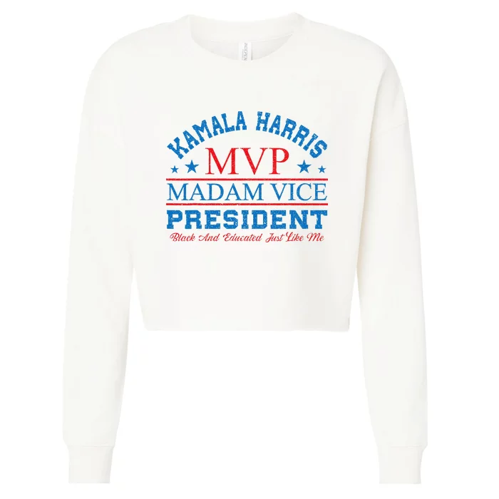 Kamala Harris Mvp Madam Vice President Cropped Pullover Crew