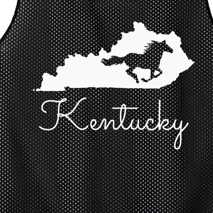 Kentucky Horse Map State Mesh Reversible Basketball Jersey Tank