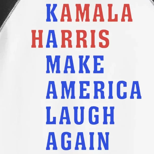 Kamala Harris Madam President Make America Laugh Again 2024 Toddler Fine Jersey T-Shirt