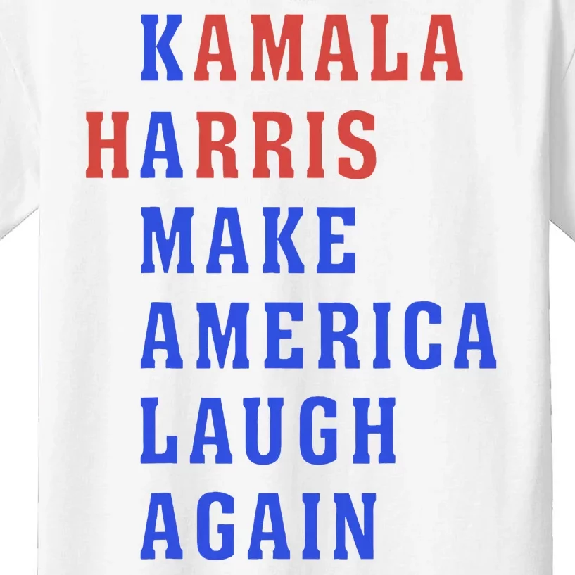 Kamala Harris Madam President Make America Laugh Again 2024 Kids T-Shirt