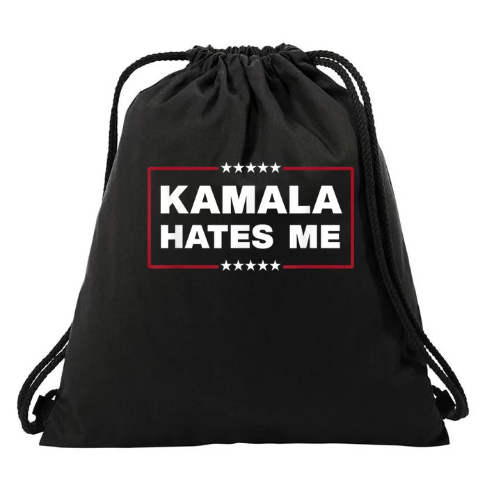 Kamala Hates Me Trump 2024 American Elections Drawstring Bag