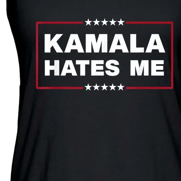 Kamala Hates Me Trump 2024 American Elections Ladies Essential Flowy Tank