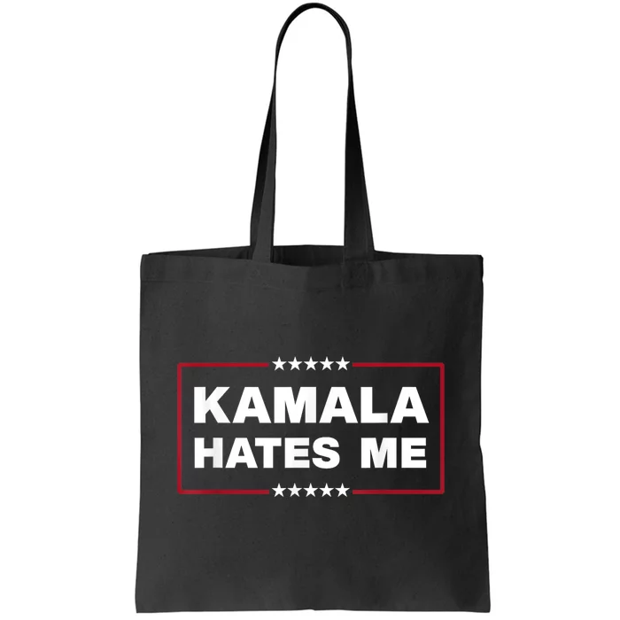 Kamala Hates Me Trump 2024 American Elections Tote Bag