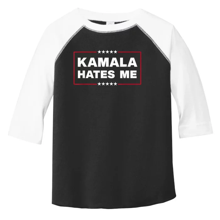 Kamala Hates Me Trump 2024 American Elections Toddler Fine Jersey T-Shirt