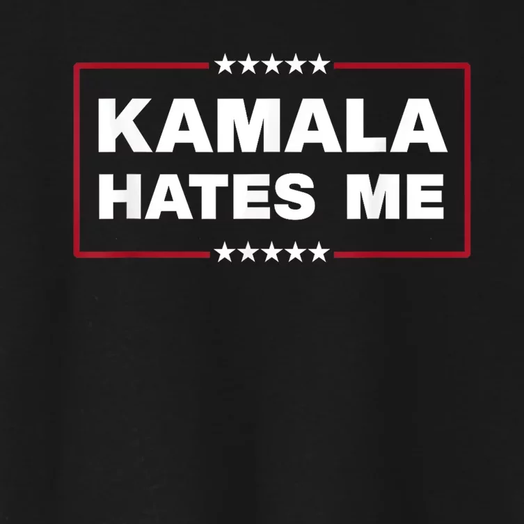 Kamala Hates Me Trump 2024 American Elections Women's Crop Top Tee