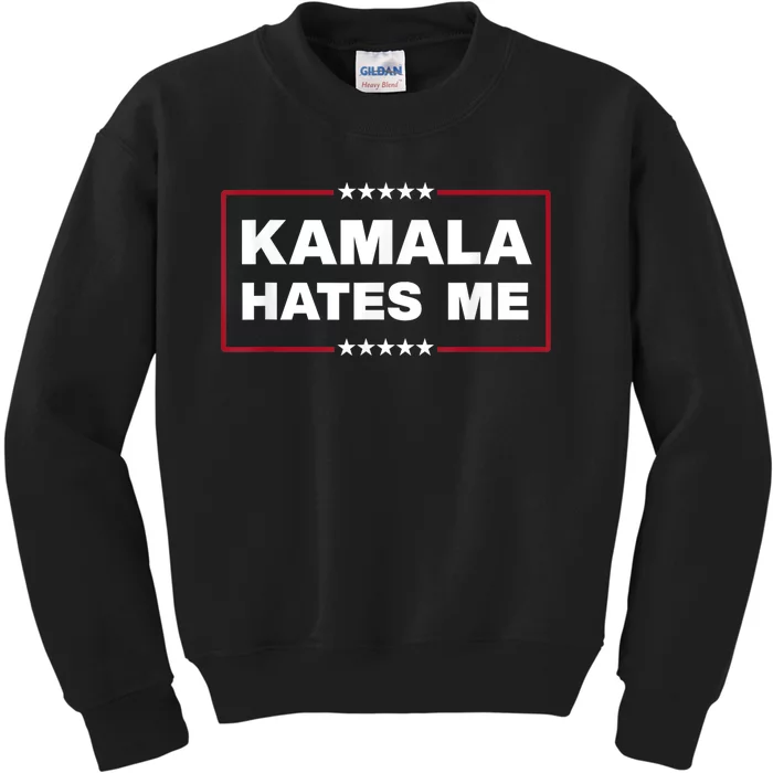 Kamala Hates Me Trump 2024 American Elections Kids Sweatshirt