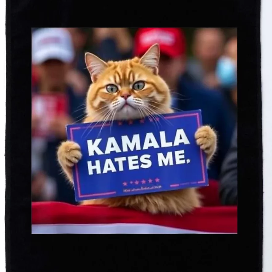 Kamala Hates Me Funny Political Saying Cat Lover Platinum Collection Golf Towel