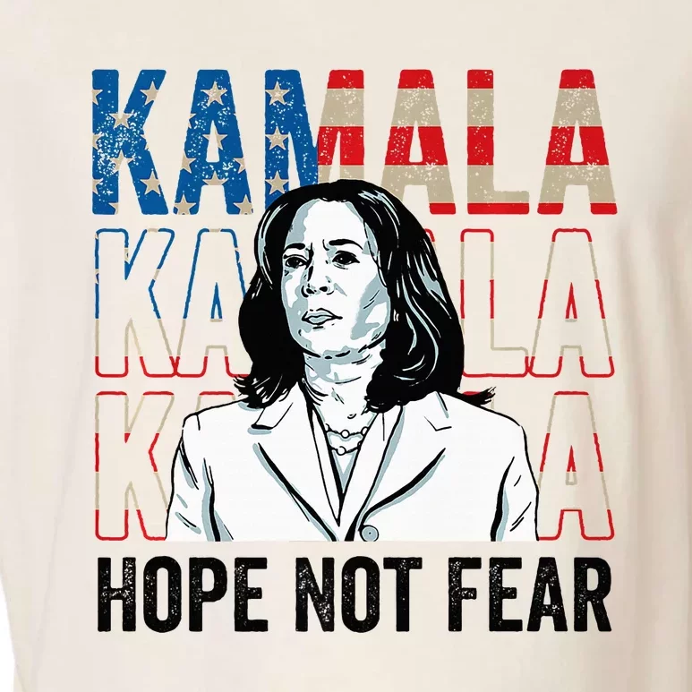 Kamala Hope Not Fear Kamala Harris Premium Garment-Dyed Women's Muscle Tee