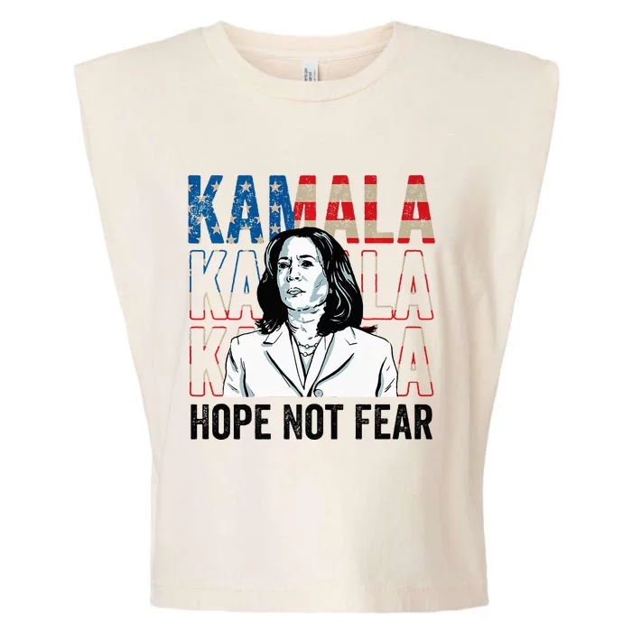 Kamala Hope Not Fear Kamala Harris Premium Garment-Dyed Women's Muscle Tee