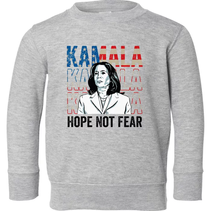 Kamala Hope Not Fear Kamala Harris Premium Toddler Sweatshirt