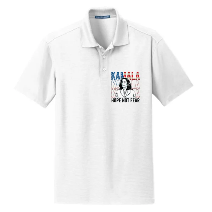 Kamala Hope Not Fear Kamala Harris Premium Dry Zone Grid Performance Polo