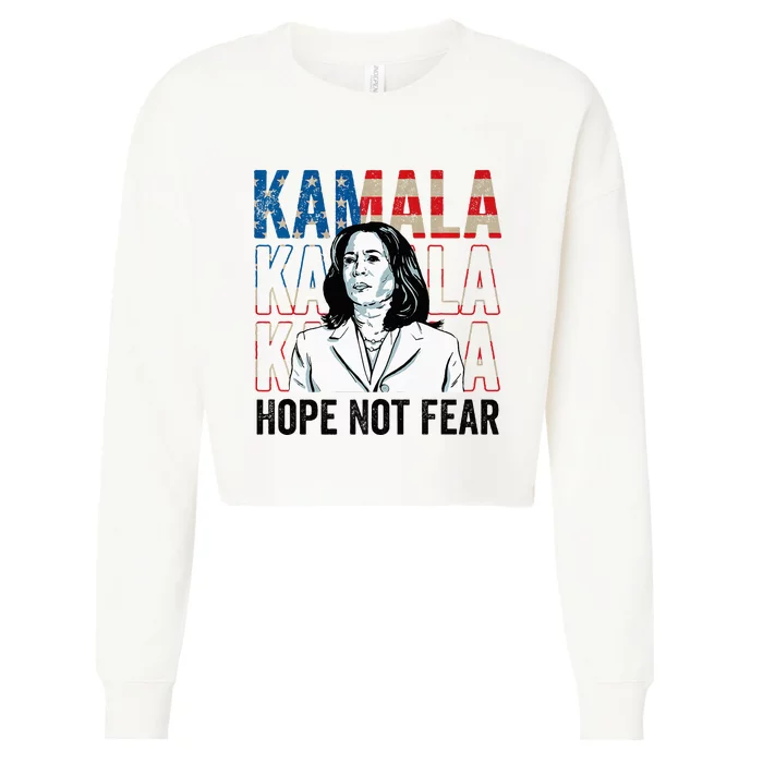 Kamala Hope Not Fear Kamala Harris Premium Cropped Pullover Crew