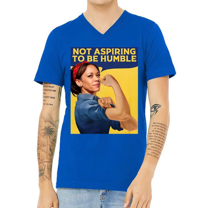 Kamala Harris Not Aspiring To Be Humble V-Neck T-Shirt