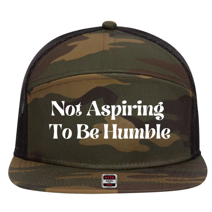 Kamala Harris Not Aspiring To Be Humble 7 Panel Mesh Trucker Snapback Hat