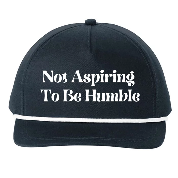 Kamala Harris Not Aspiring To Be Humble Snapback Five-Panel Rope Hat