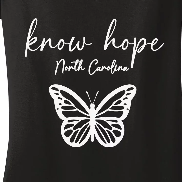 Know Hope North Carolina Banner 1 Women's V-Neck T-Shirt