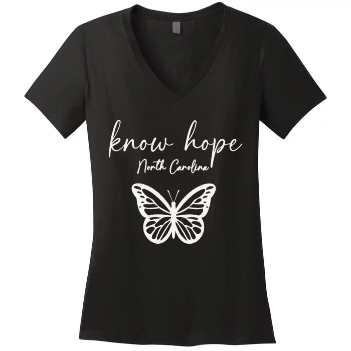 Know Hope North Carolina Banner 1 Women's V-Neck T-Shirt