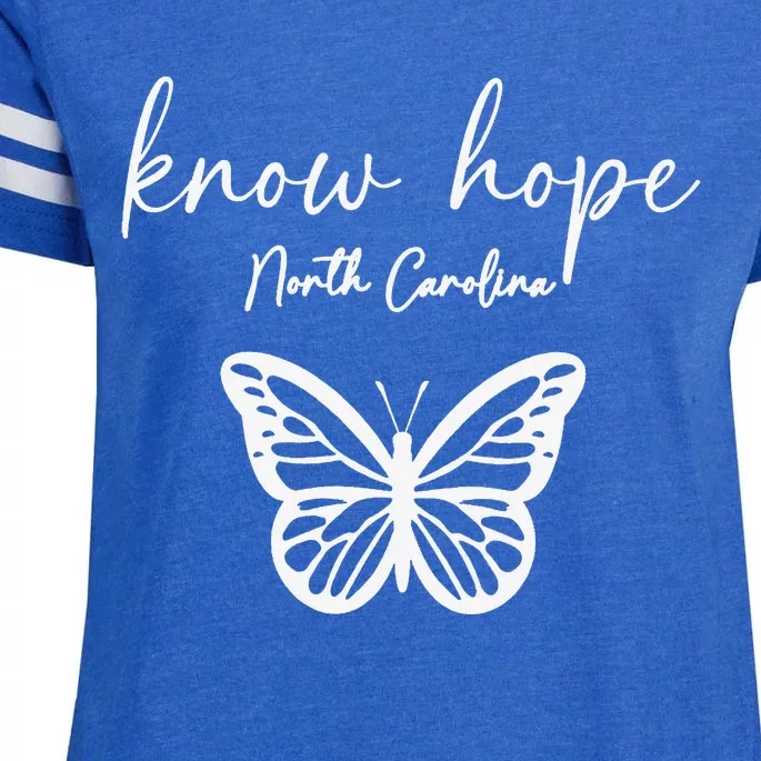 Know Hope North Carolina Banner 1 Enza Ladies Jersey Football T-Shirt