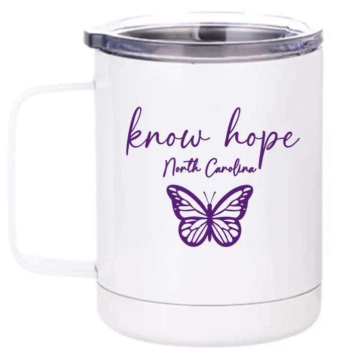 Know Hope North Carolina 3 Banners Front & Back 12oz Stainless Steel Tumbler Cup