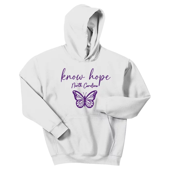 Know Hope North Carolina 3 Banners Kids Hoodie