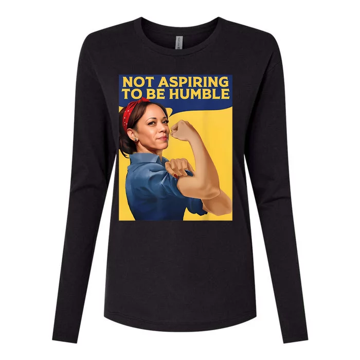 Kamala Harris Not Aspiring To Be Humble Womens Cotton Relaxed Long Sleeve T-Shirt