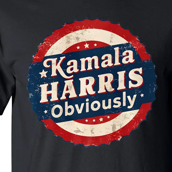 Kamala Harris Obviously Retro 2024 Election Badge Premium Tall T-Shirt