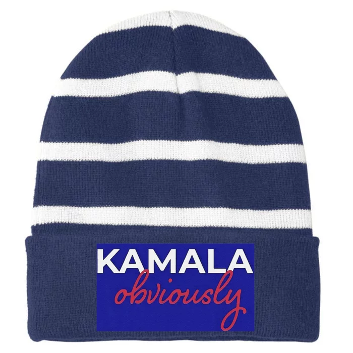 Kamala Harris Obviously Striped Beanie with Solid Band