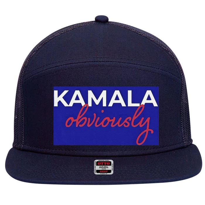 Kamala Harris Obviously 7 Panel Mesh Trucker Snapback Hat