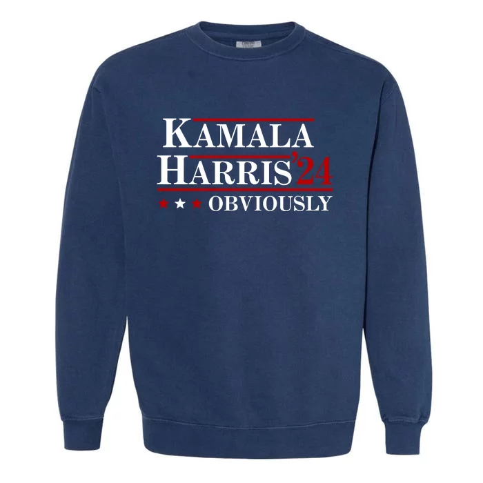 Kamala Harris Obviously 2024 Garment-Dyed Sweatshirt