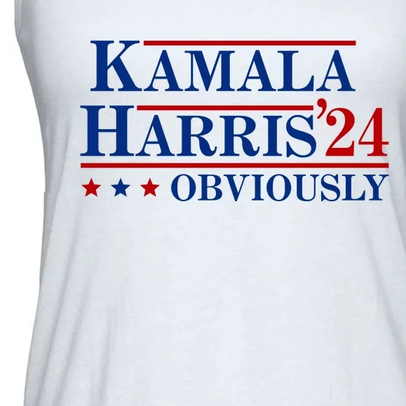 Kamala Harris Obviously 2024 Ladies Essential Flowy Tank