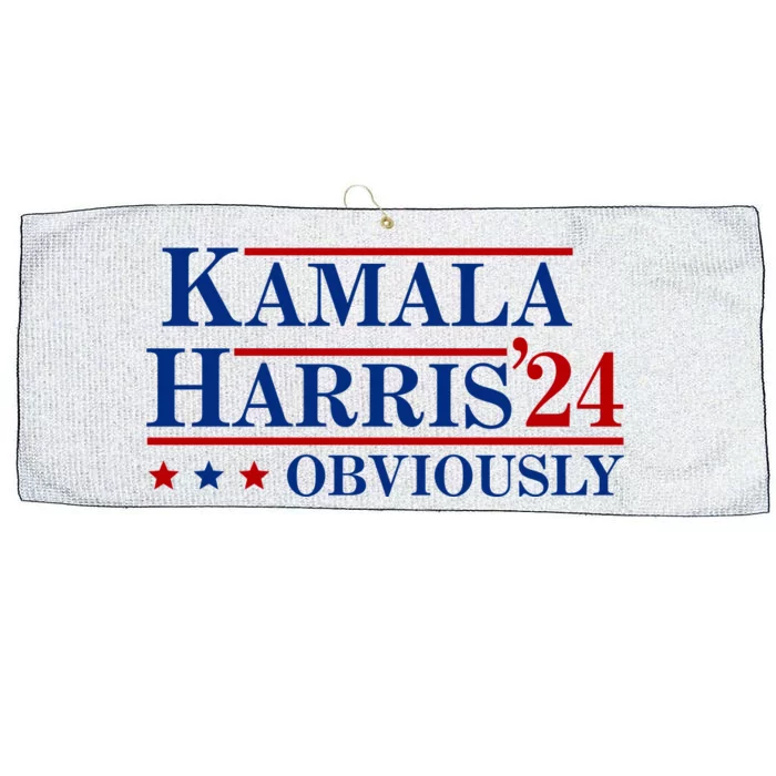 Kamala Harris Obviously 2024 Large Microfiber Waffle Golf Towel