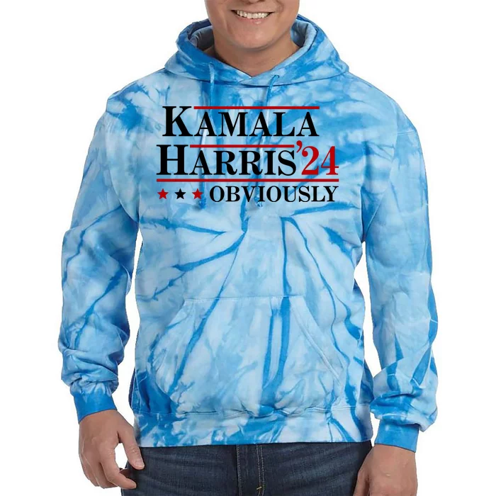 Kamala Harris Obviously 2024 Tie Dye Hoodie