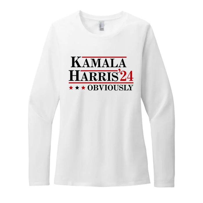 Kamala Harris Obviously 2024 Womens CVC Long Sleeve Shirt