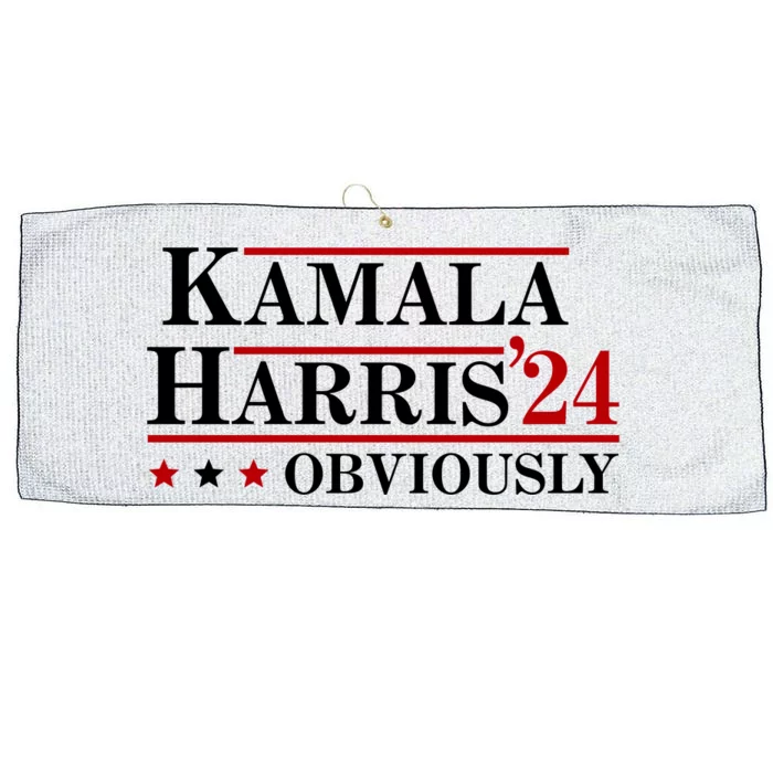 Kamala Harris Obviously 2024 Large Microfiber Waffle Golf Towel