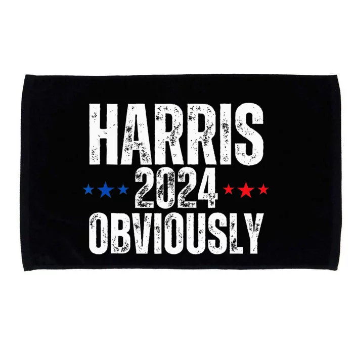 Kamala Harris Obviously A Vote For President 2024 Microfiber Hand Towel