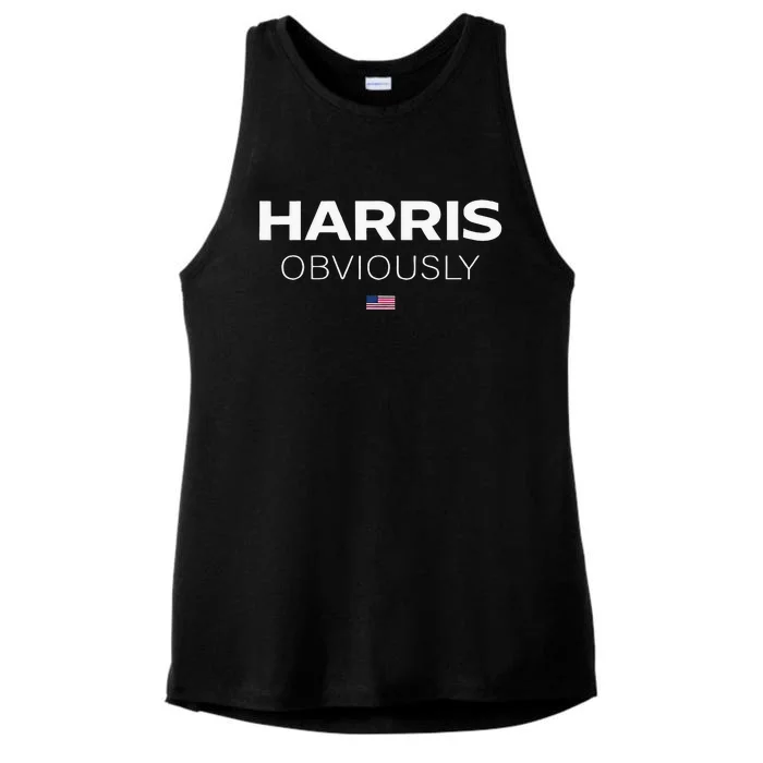 Kamala Harris Obviously Ladies Tri-Blend Wicking Tank