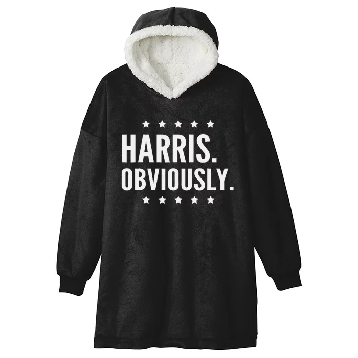 Kamala Harris Obviously 2024 Hooded Wearable Blanket