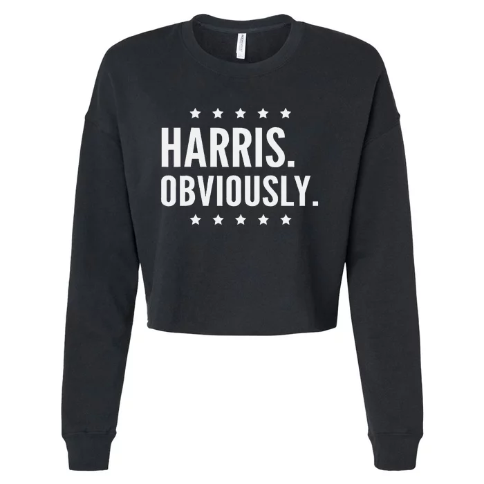 Kamala Harris Obviously 2024 Cropped Pullover Crew