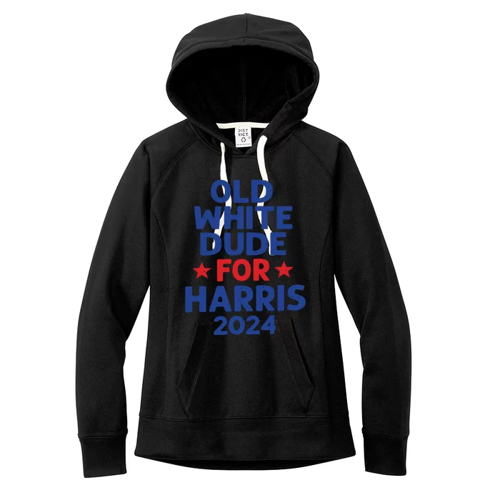 Kamala Harris Old White Dudes For Harris Funny Political Women's Fleece Hoodie