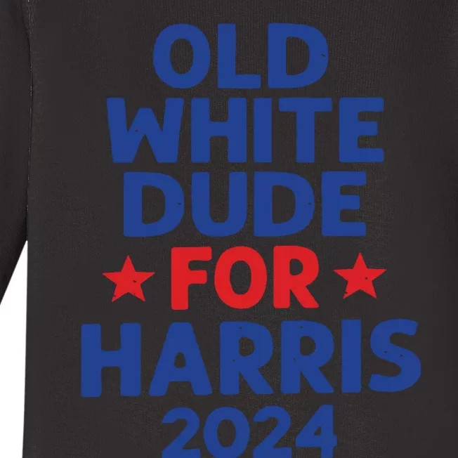 Kamala Harris Old White Dudes For Harris Funny Political Baby Long Sleeve Bodysuit