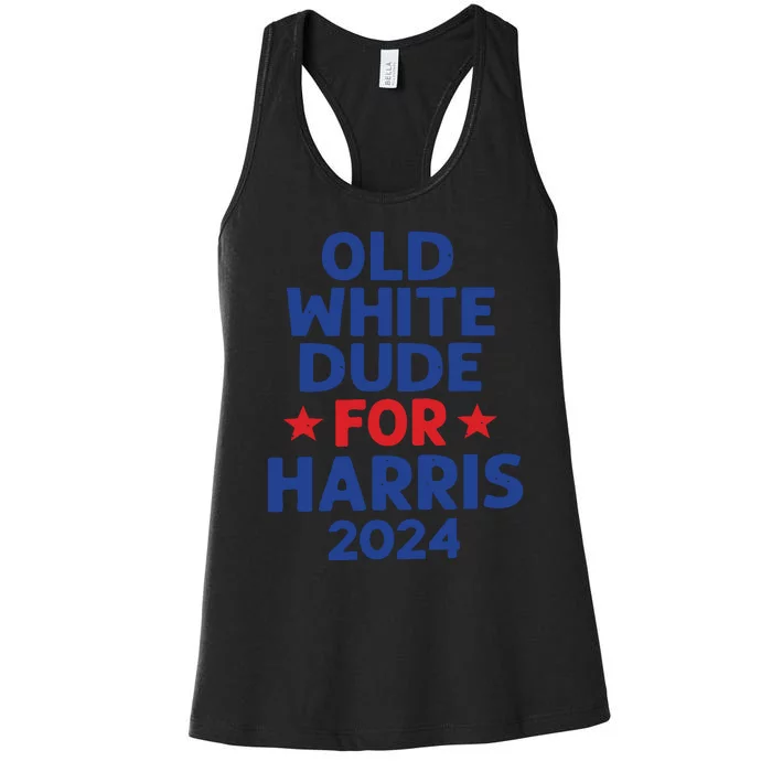 Kamala Harris Old White Dudes For Harris Funny Political Women's Racerback Tank